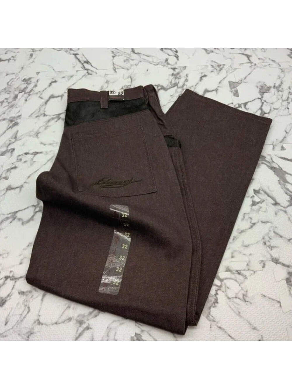 Men's Davoucci Brown Pony Hair Denim Pants NWT